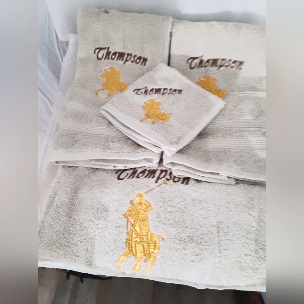 6pc Personalized Luxurious Embroidered Towel Set